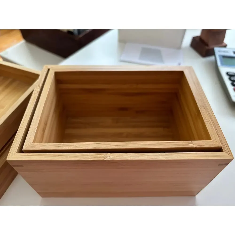Ikea Dragan Wood boxes w lids 23000 New as is